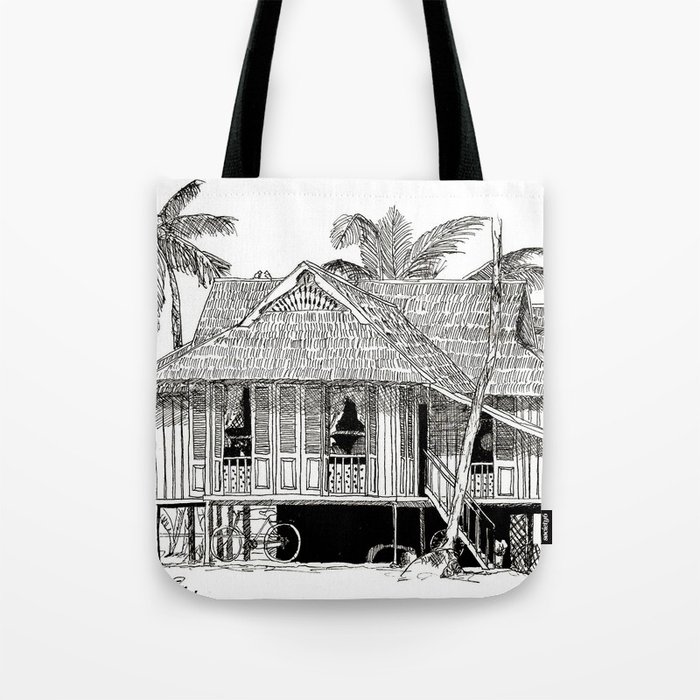 Rumah Kampung (Large) Tote Bag