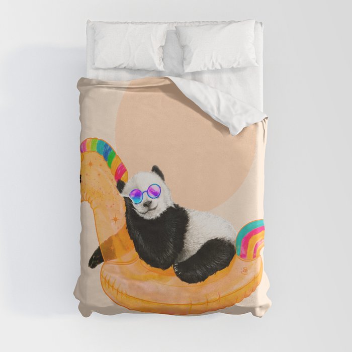 Chillin (Unicorn Panda) Duvet Cover