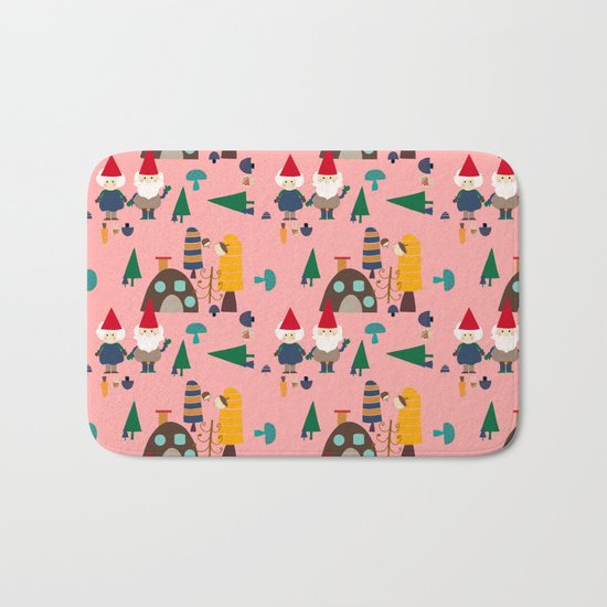 gnome pink Bath Mat