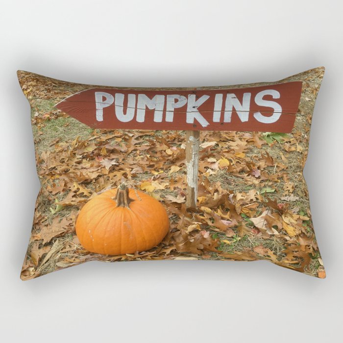 Pumpkin Sign Rectangular Pillow