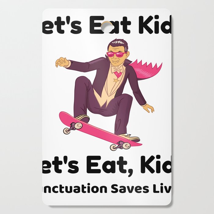 Punctuation Saves Lives Halloween Cutting Board