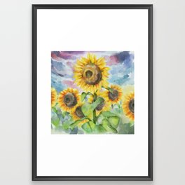 Ukrainian sunflower Framed Art Print