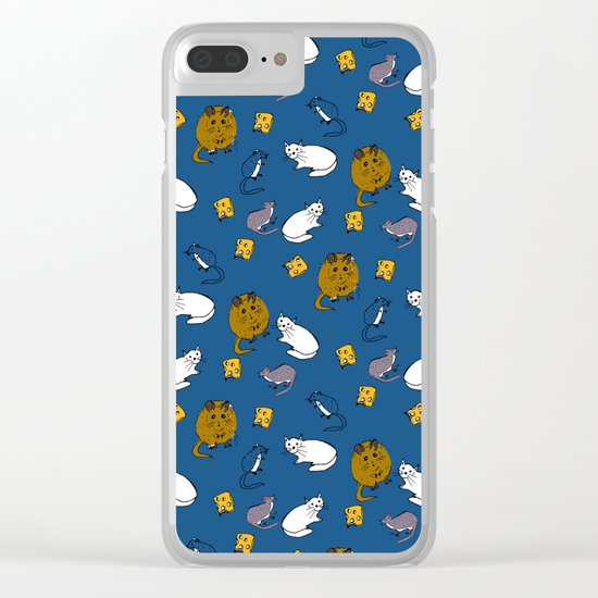 Mouse and Cat and Cheese Clear iPhone Case