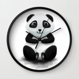 Cute Baby Panda Wall Clock