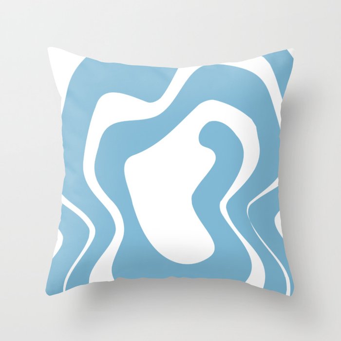 Baby blue abstract Throw Pillow