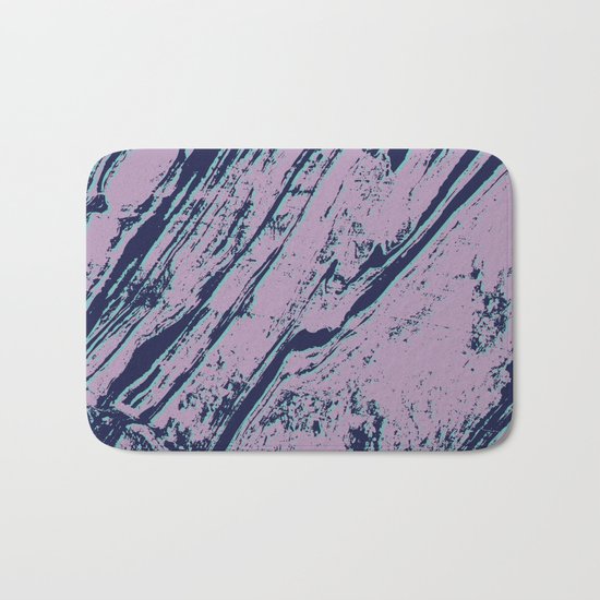 Lilac marble effect Bath Mat