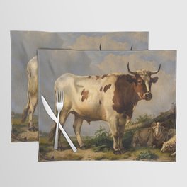 Bull, 1847 by Eugene Joseph Verboeckhoven Placemat