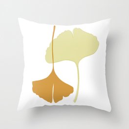 Ginkgo Fan Leaf Art #10 Throw Pillow