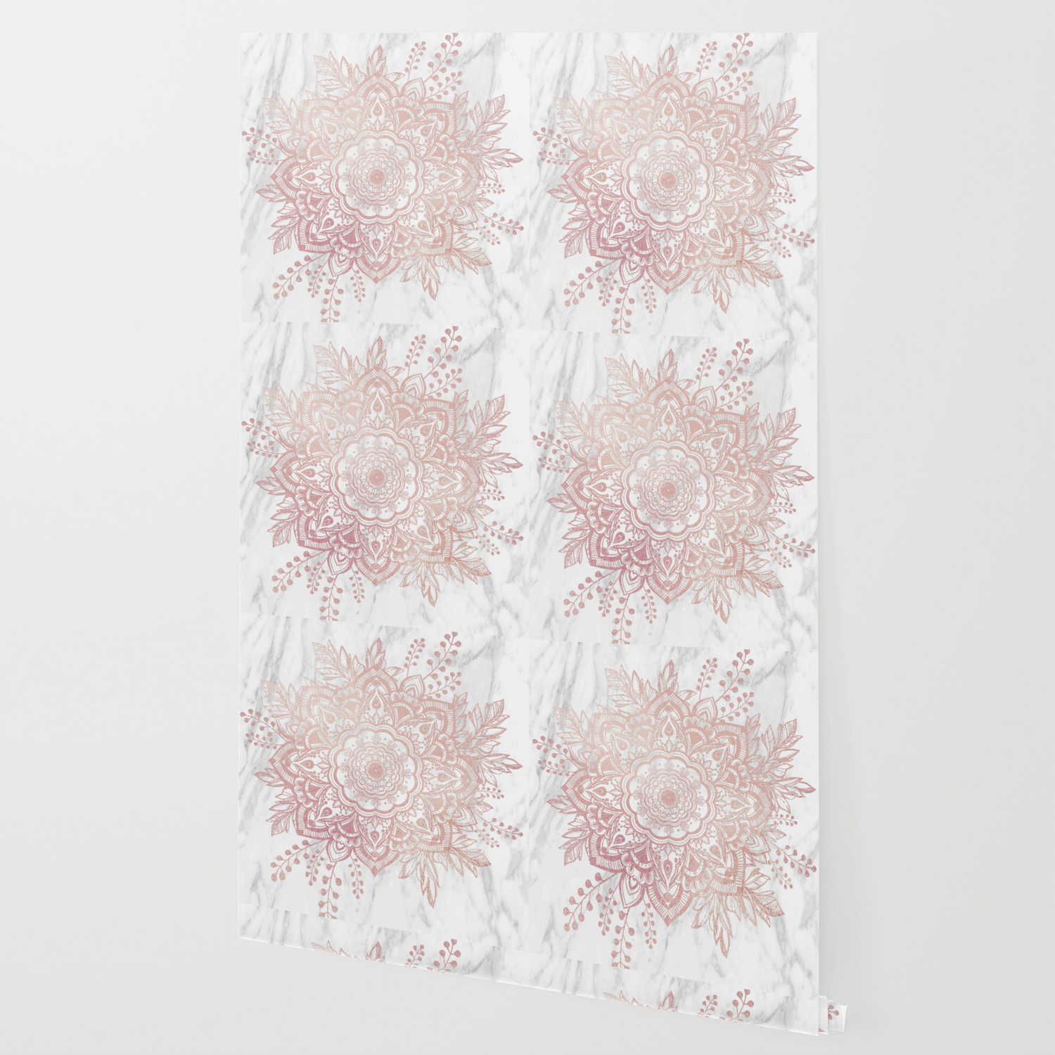 Queen Starring Of Mandala White Marble Wallpaper By 1chrisafia Society6