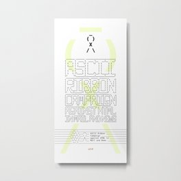 ASCII Ribbon Campaign against HTML in Mail and News – White Metal Print