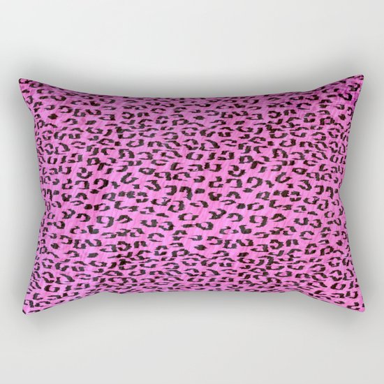 Pink Leopard Spots Rectangular Pillow