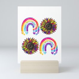 Inhale: Summer Sunflower & Rainbow Palette Mini Art Print