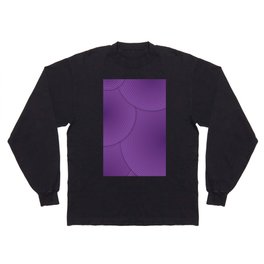 Purple Color Gradient Circle Line Art  Design Long Sleeve T-shirt