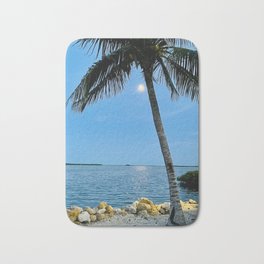 Lime & Coconut  Bath Mat | Newart, Color, Waterfront, Digital, Coastaldecor, Coastal, Florida, Palmtree, Thekeys, Relax 