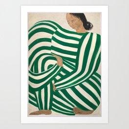 Sofia Lind Green Stripe Art Print
