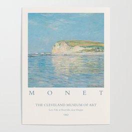 Claude Monet Low Tide Pourville Dieppe 1882 Art Exhibition Poster