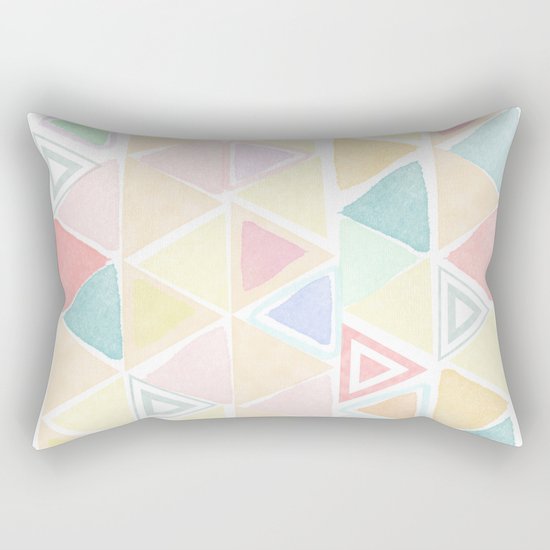 Triangle watercolor fantasy Rectangular Pillow