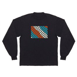 Bauhaus wavy checker Long Sleeve T-shirt