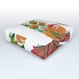 Bird, Petrykivka Outdoor Floor Cushion | Flower, Colors, Folkart, Perykivka, Florals, Colour, Graphite, Floral, Nature, Acrylic 