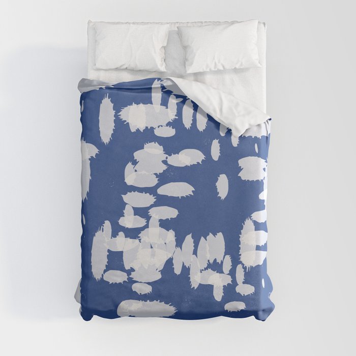 Abstract Splash Navy Blue Duvet Cover