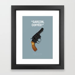 Garçon, Coffee! - Pulp Fiction Fanart Poster Framed Art Print