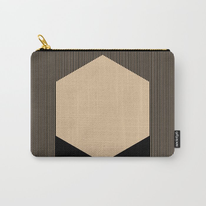 Beige Hex Carry-All Pouch