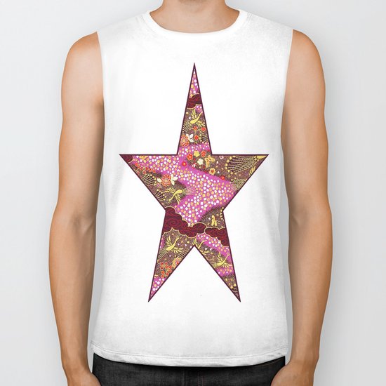 Intricate Yuzen Pattern Biker Tank