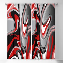 Liquify 2 - Narrow Red, Gray, Black, White Blackout Curtain