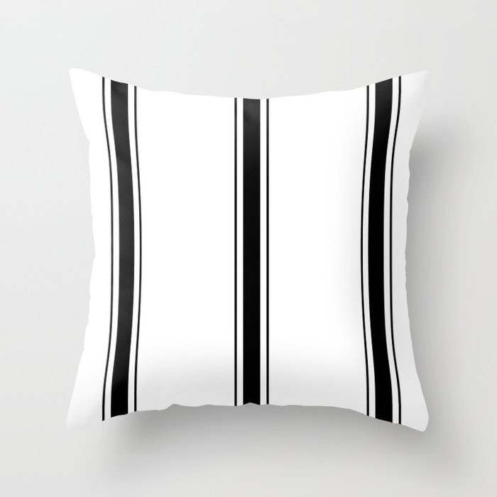 Black And White Stripes Throw Pillow