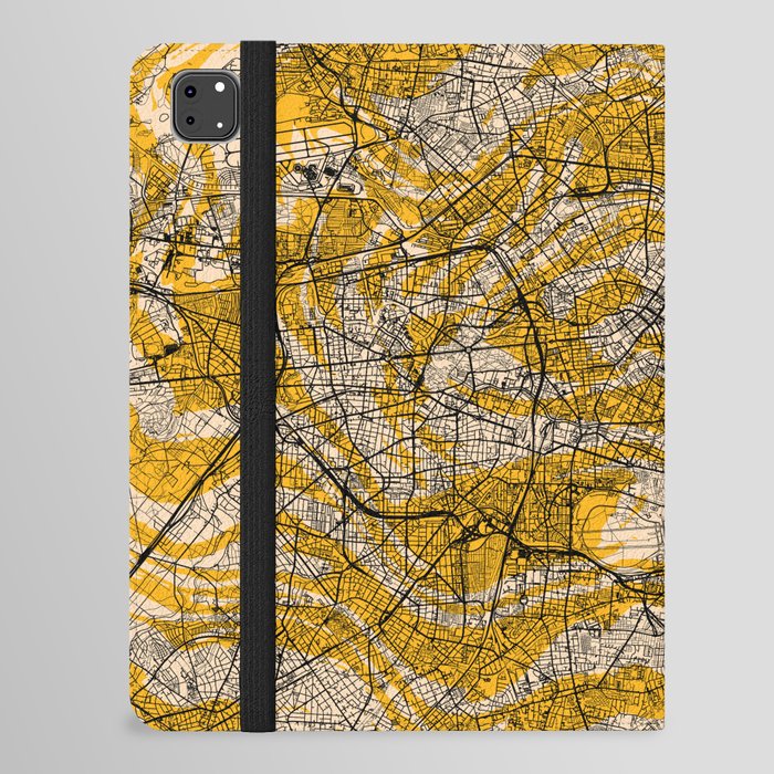 Berlin, Germany - Map Artistic Print iPad Folio Case