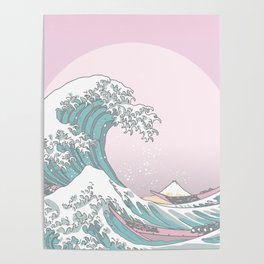 Great Wave Pastel Poster