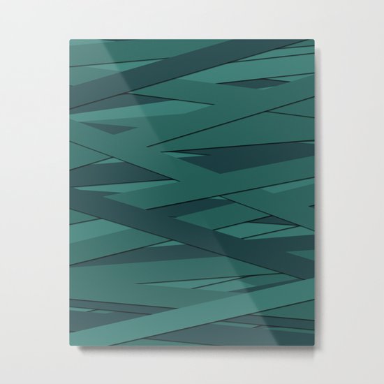 Teal in Love Metal Print