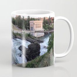Spokane River Panoramic Falls Coffee Mug