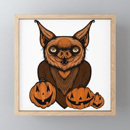 Halloween Bat Framed Mini Art Print