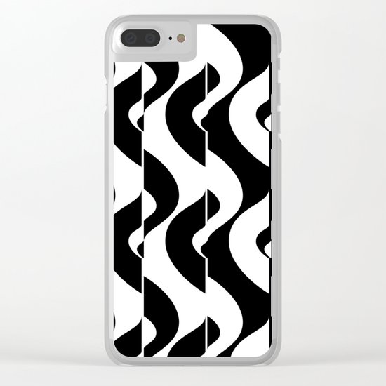 OpArt Waves Clear iPhone Case