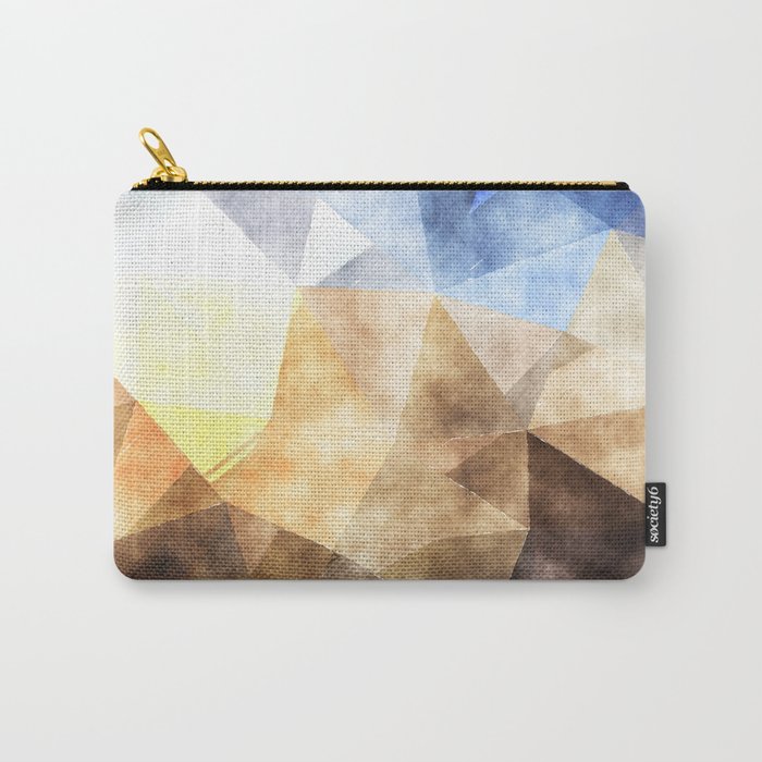 On the fields- Abstract watercolor triangle pattern Carry-All Pouch