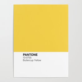 Pantone: Buttercup Yellow Poster