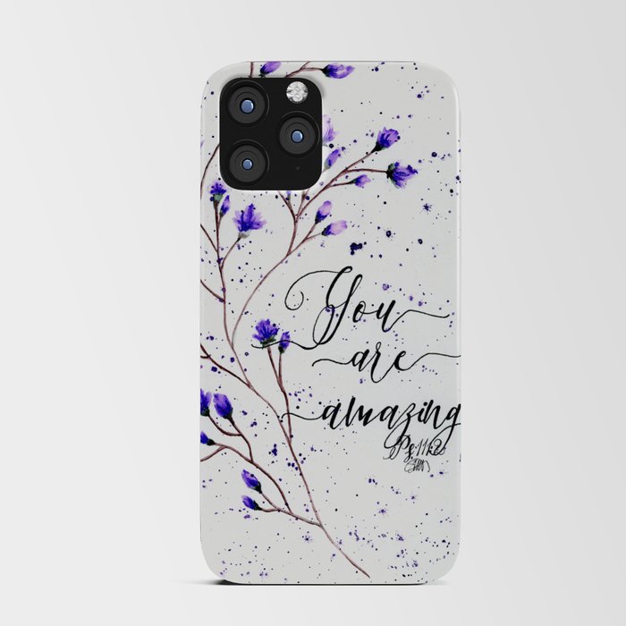 purple flowers iPhone Card Case