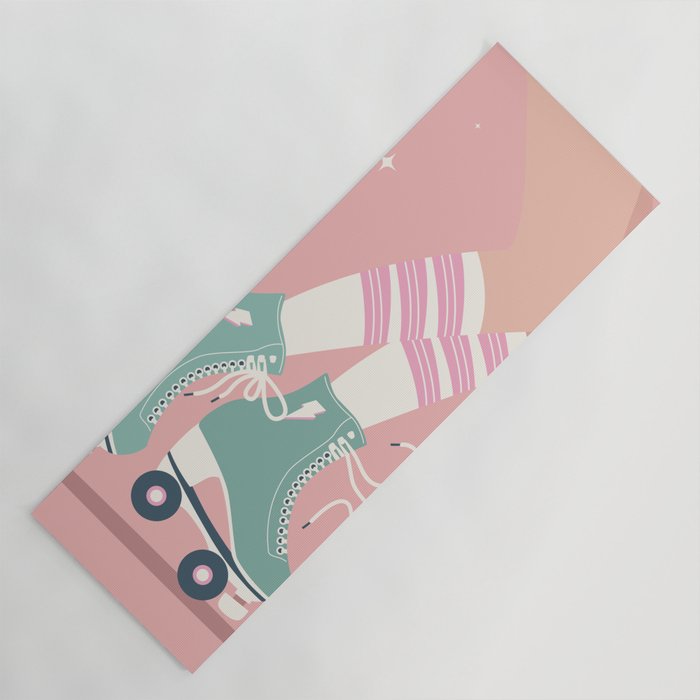 Roller skate girl 001 Yoga Mat