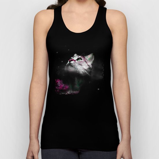 Supernova of the Ethereal Cat Unisex Tank Top