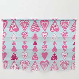 Pink Chain of Hearts Wall Hanging
