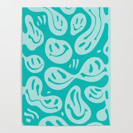 Eggshell Blue Melted Happiness Poster