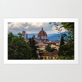 garden architecture buildings flowering florence italy Art Print