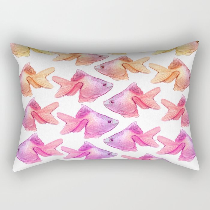 Fish Watercolor Rectangular Pillow