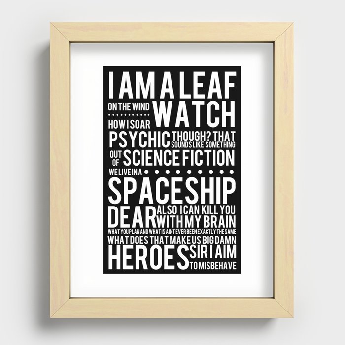 Firefly Subway Poster Recessed Framed Print