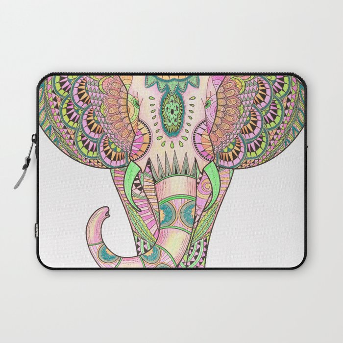 Mandala elephant psicodelic Laptop Sleeve
