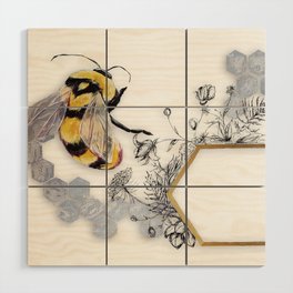 Bumble Bee Wood Wall Art
