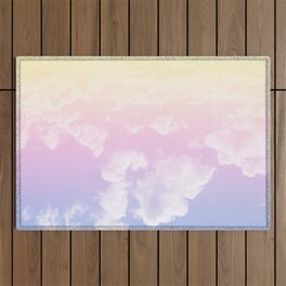 Dreamsicle Pastel Clouds #1 #dreamy #wall #decor #art #society6 Outdoor Rug