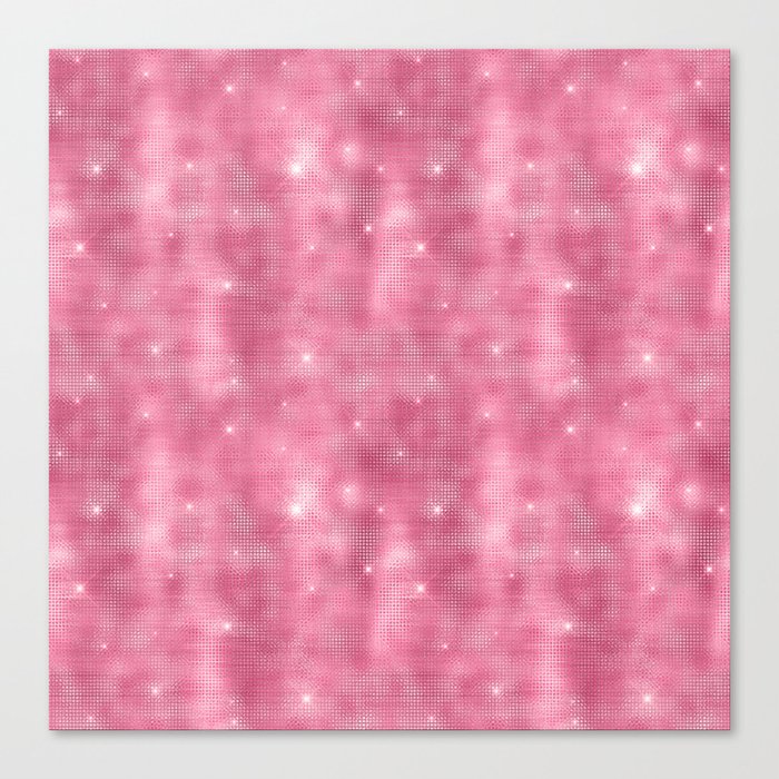 Glam Pink Diamond Shimmer Glitter Canvas Print