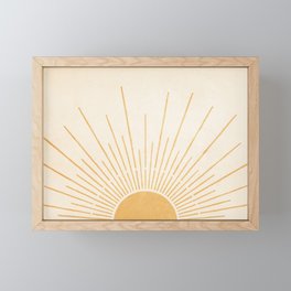 Boho Sun no. 5 Yellow Framed Mini Art Print